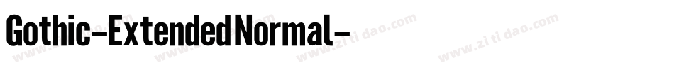 Gothic-Extended Normal字体转换